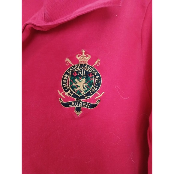 Lauren Ralph Lauren Womens Red Polo Shirt Crest Logo 3XL - Picture 5 of 8